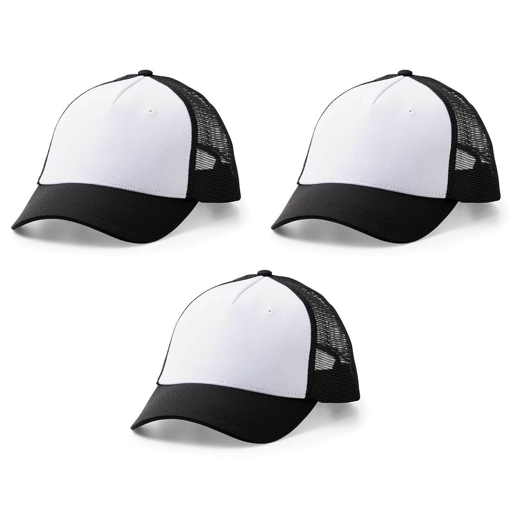 3 casquettes à customiser noir et blanc - cricut