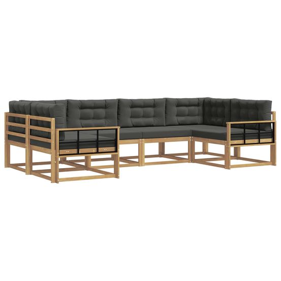 Ensemble de canapés d'extérieur 6 pc blanc et anthracite