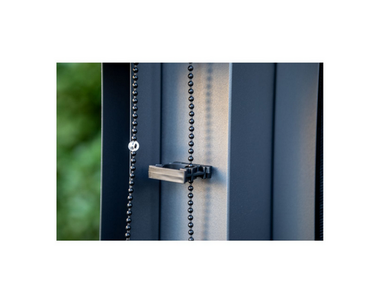 Rideau pour pergola bioclimatique avec rail pour côté 2,40 m gris - perbir24