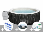 Kit spa gonflable  lay-z-spa hollywood rond airjet 4/6 places + ensemble mobilie