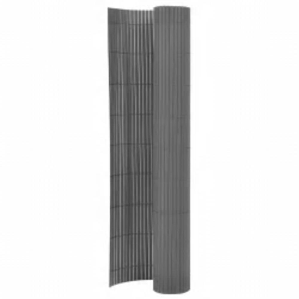 Clôture de jardin double face 110x400 cm gris
