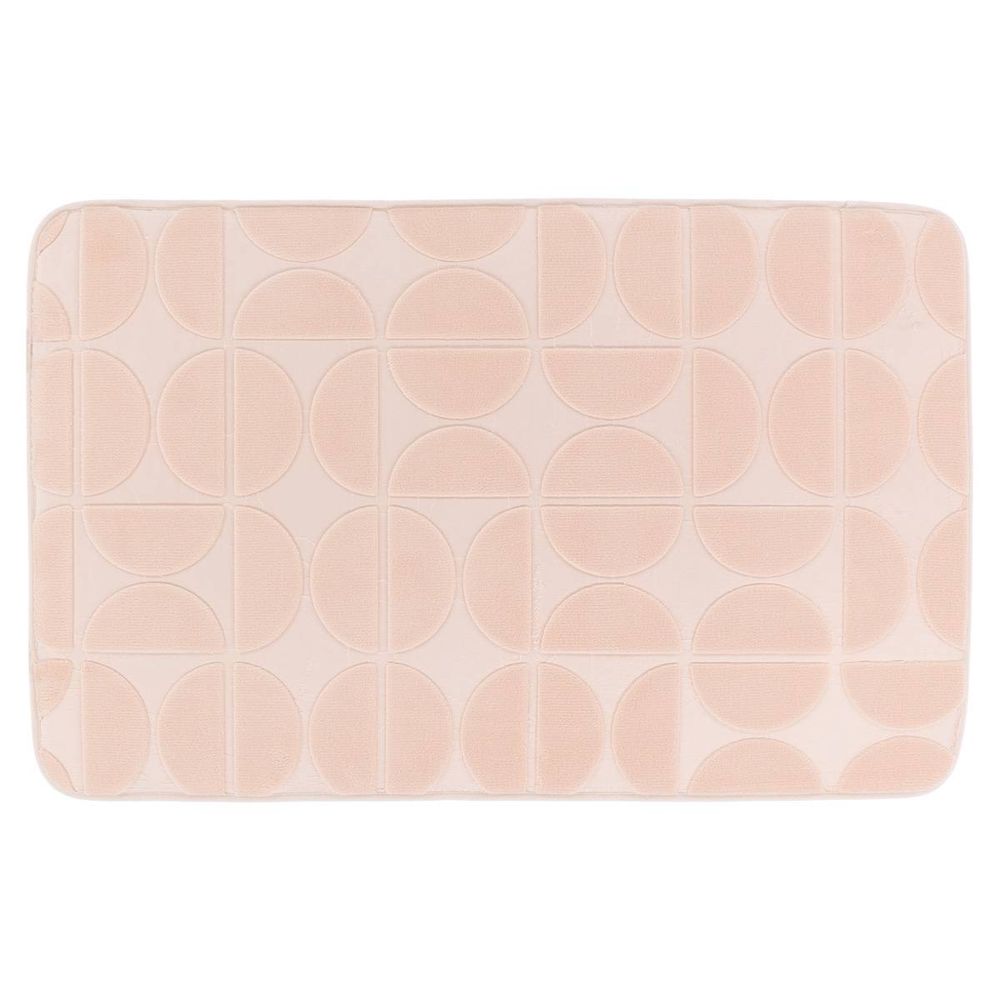 Tapis memoire de forme microfibre roy 50x80 cm - rose poudre