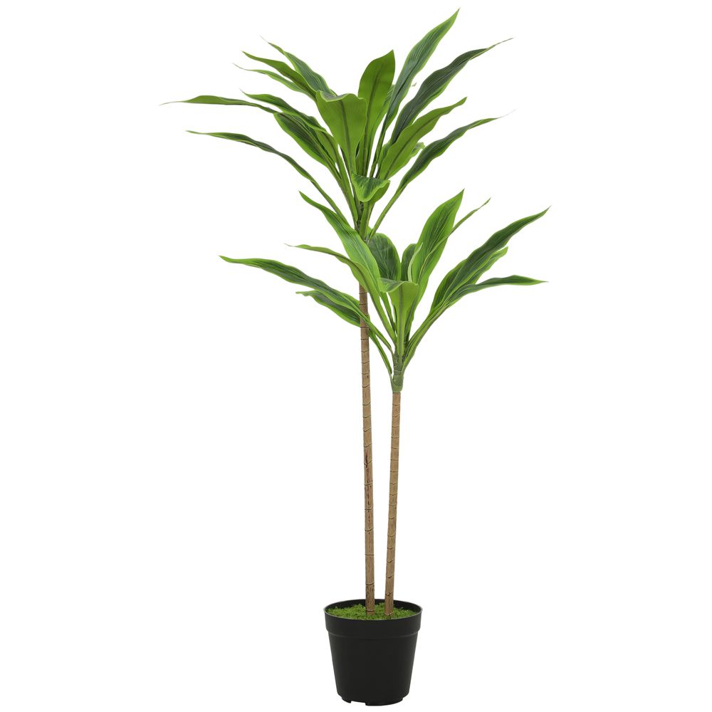 Arbre cordyline artificiel peva pour intérieur et extérieur ajustable 90 cm vert