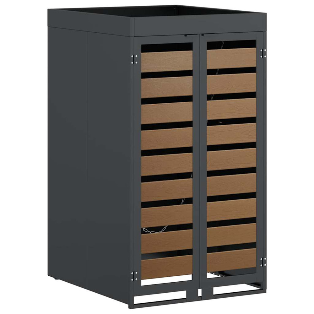 Stockage de poubelle à roulettes avec toit de jardinière d'extérieur pour poubelle de 240l