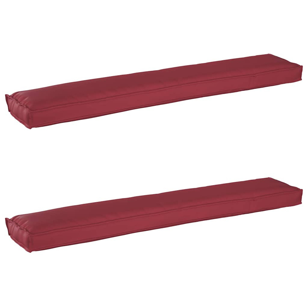 Set de coussins de palette 2 pcs bordeaux 200 x 40 x 8 cm