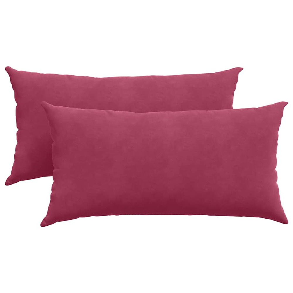 Coussins de canapé 2 pcs bordeaux 80 x 40 cm