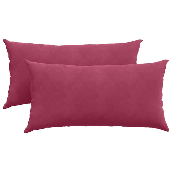 Coussins de canapé 2 pcs bordeaux 80 x 40 cm
