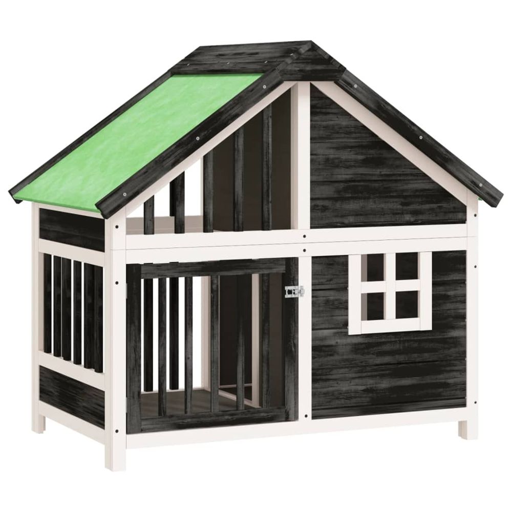 Chenil gris 96x60,5x87 cm bois de pin solide