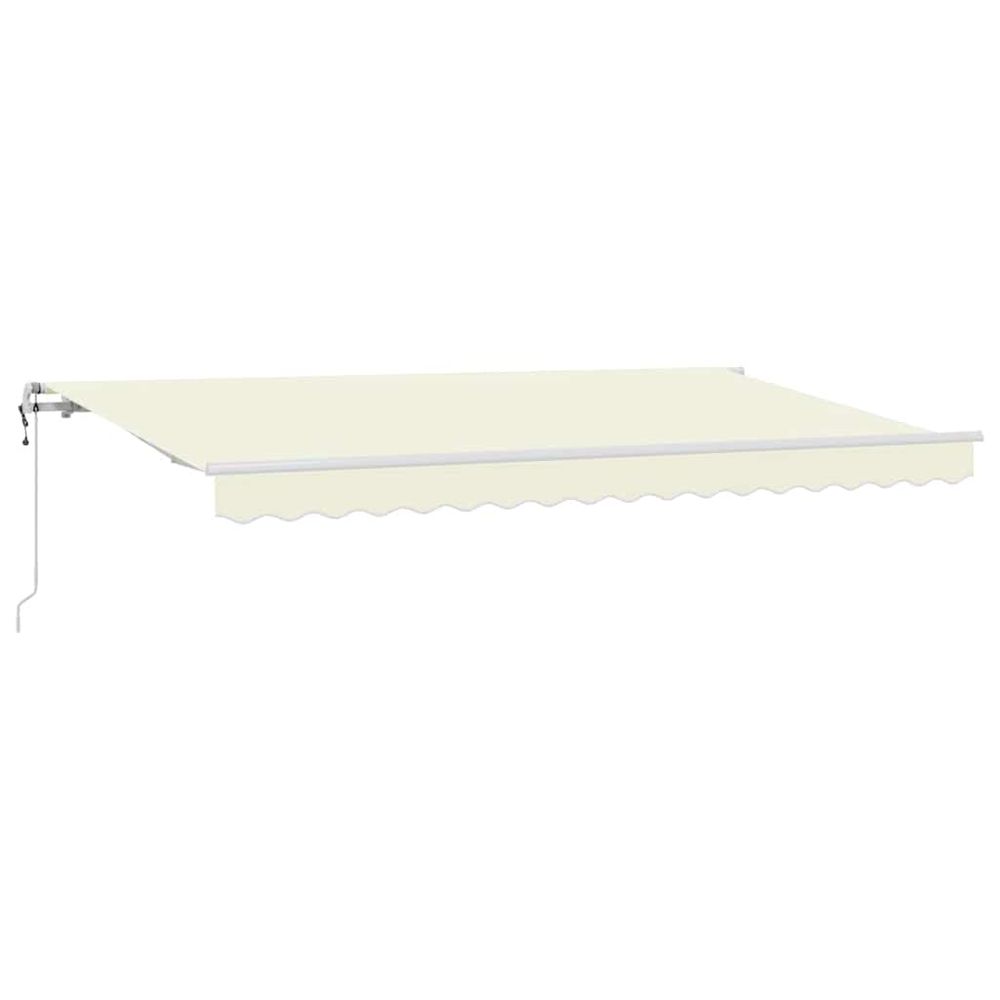 Auvent rétractable crème 350 x 200 cm tissu