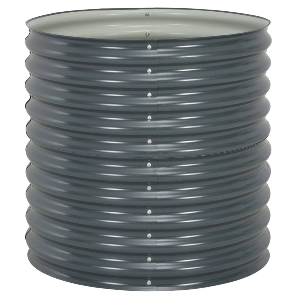 Jardinière lit surélevé plantes fleurs jardin 80 x 80 x 81 cm acier galvanisé gris