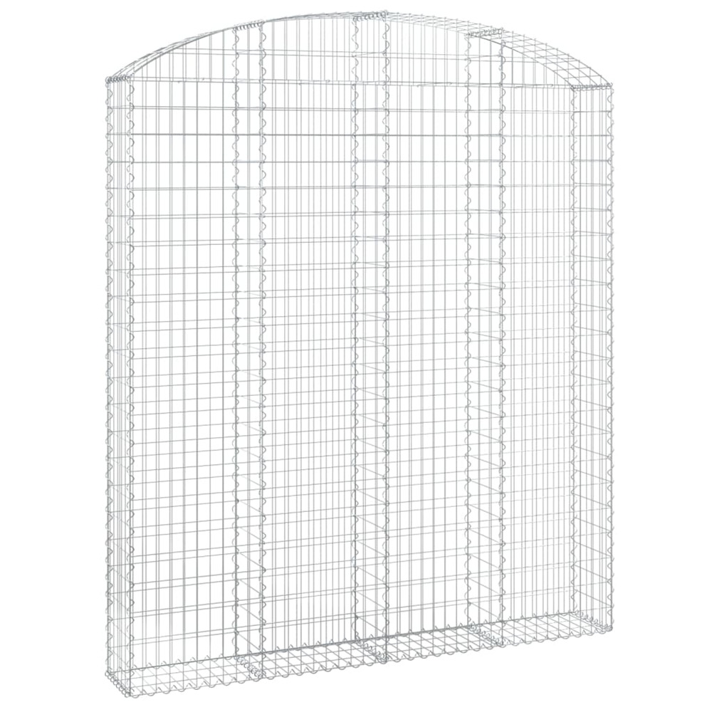 Panier de gabions arqué 200x30x220/240 cm fer galvanisé