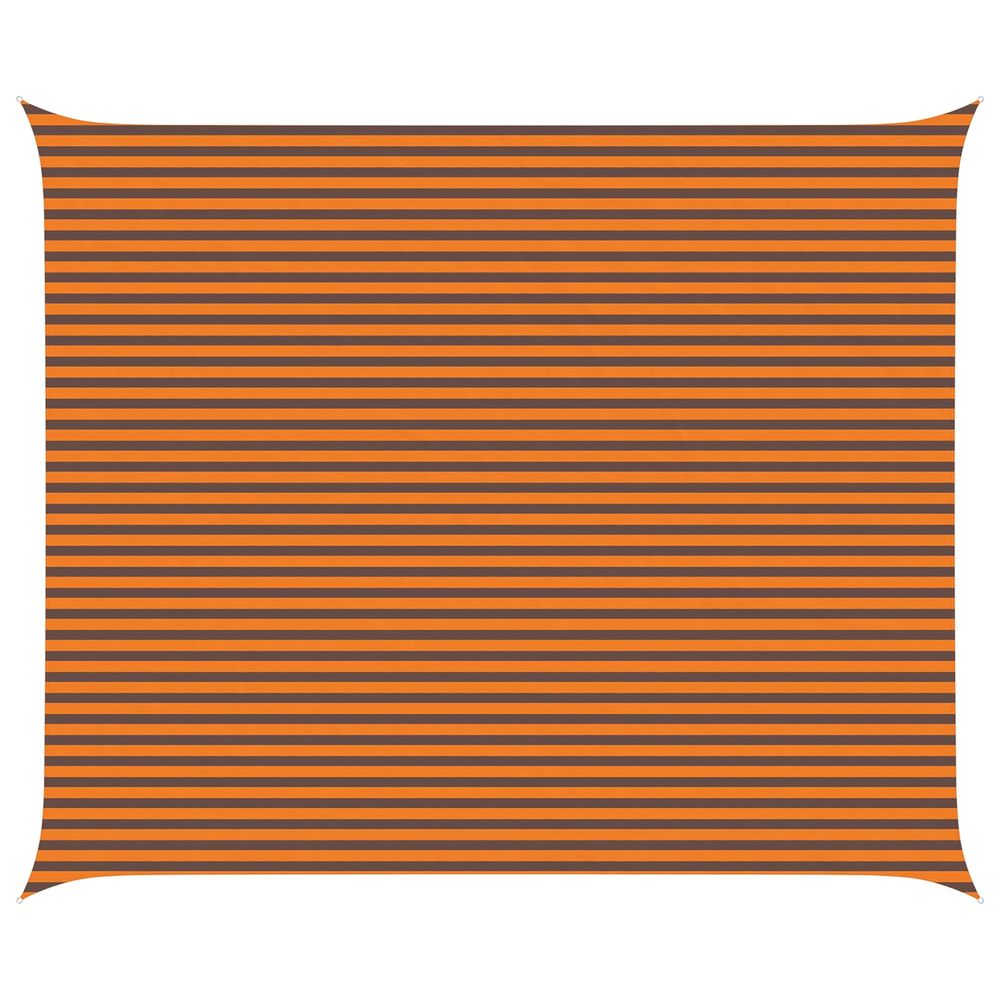 Voile d'ombre orange et marron 5 x 6 m 100 % polyester oxford