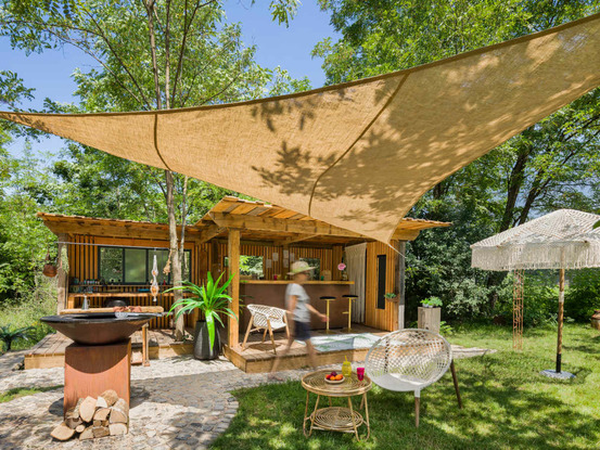 Voile d'ombrage naturelle jute triangulaire 3 m