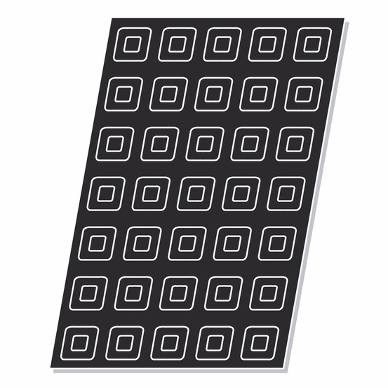 Moule flexipan® plaque silicone 24 à 60 savarins carrés - pujadas