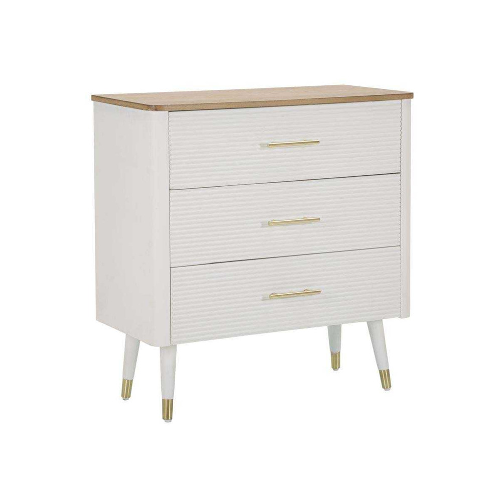 Commode en bois 3 tiroirs matera 78 x 37 x 80 cm