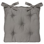 Galette de chaise coton - gris - 40x40 cm