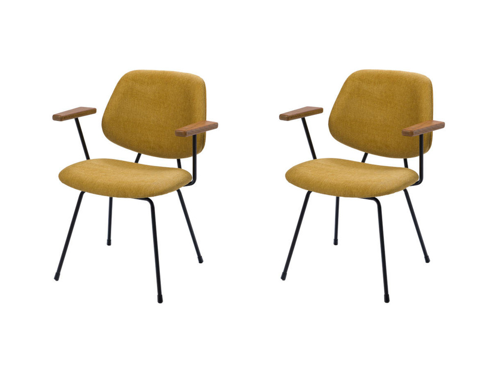 2 chaises arnold jaune