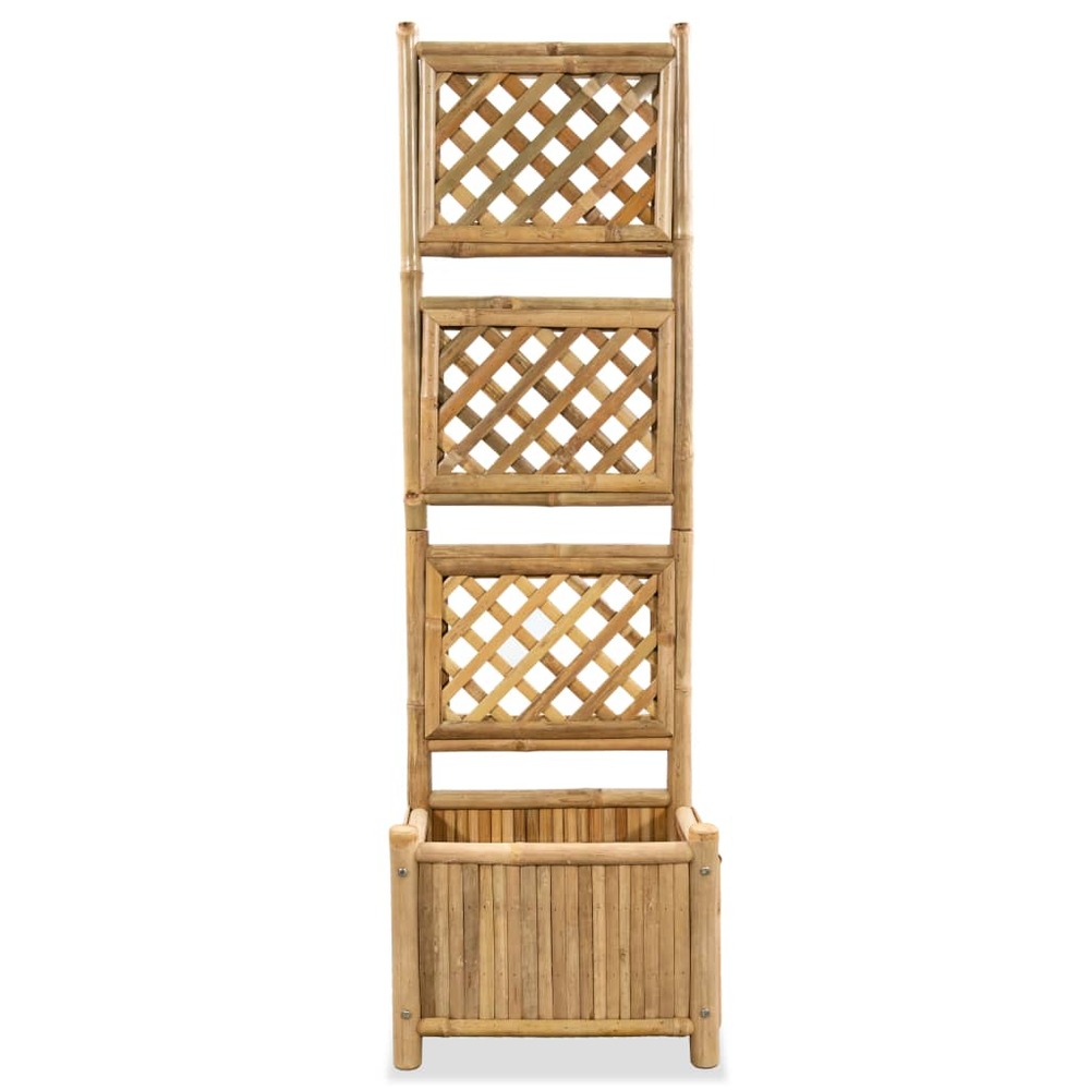 Lit surélevé de jardin avec treillis bambou 40 cm