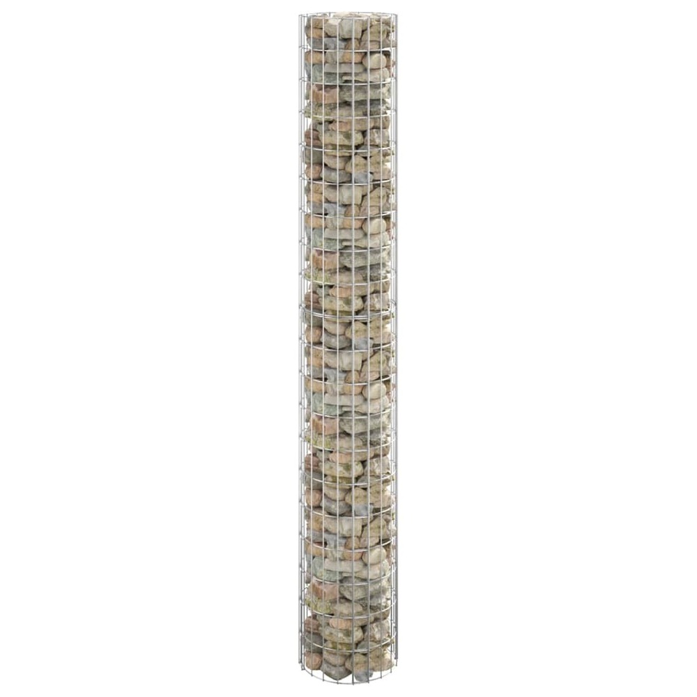 Poteau à gabion circulaire acier galvanisé ø30x200 cm