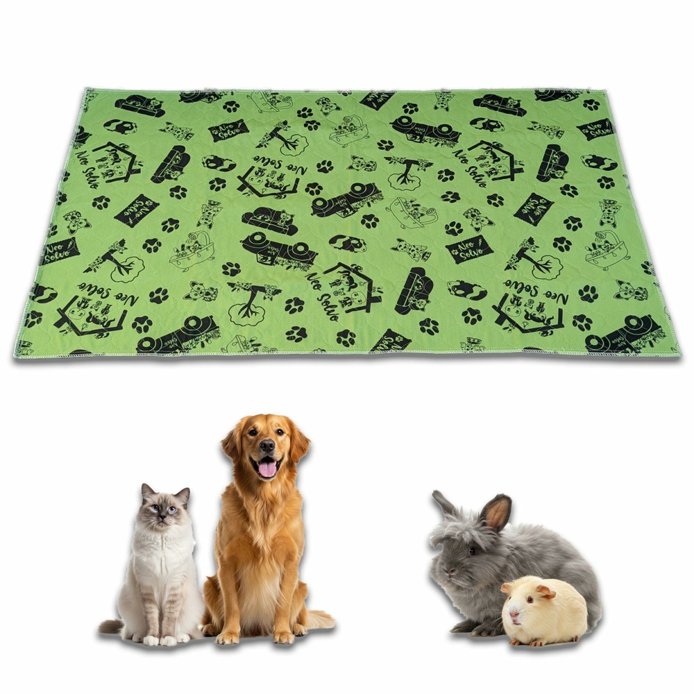 Tapis absorbant et antidérapant - 140 x 70 cm - lavable en machine - pour chien, chat, lapin, cochon d'inde