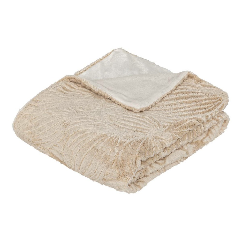 Plaid fourrure automne blanc ivoire 120x160cm