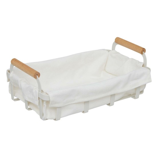 5five - corbeille à pain balm l27,6cm blanc en métal