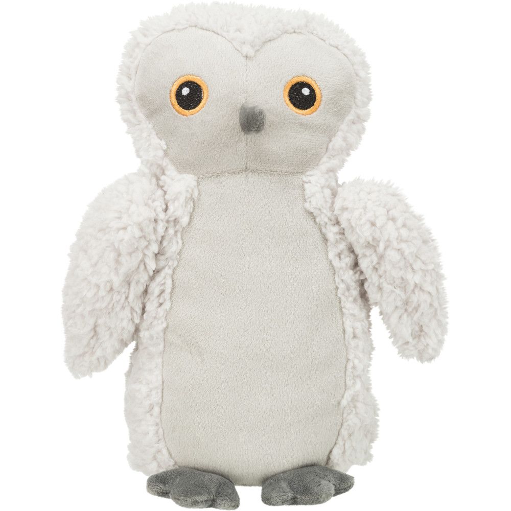 Peluche hibou avec son pour chien, polyester recyclé, 28 cm - trixie be eco