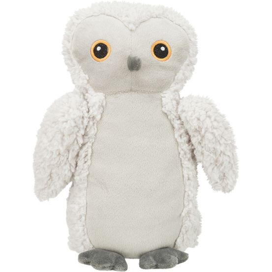 Peluche hibou avec son pour chien, polyester recyclé, 28 cm - trixie be eco