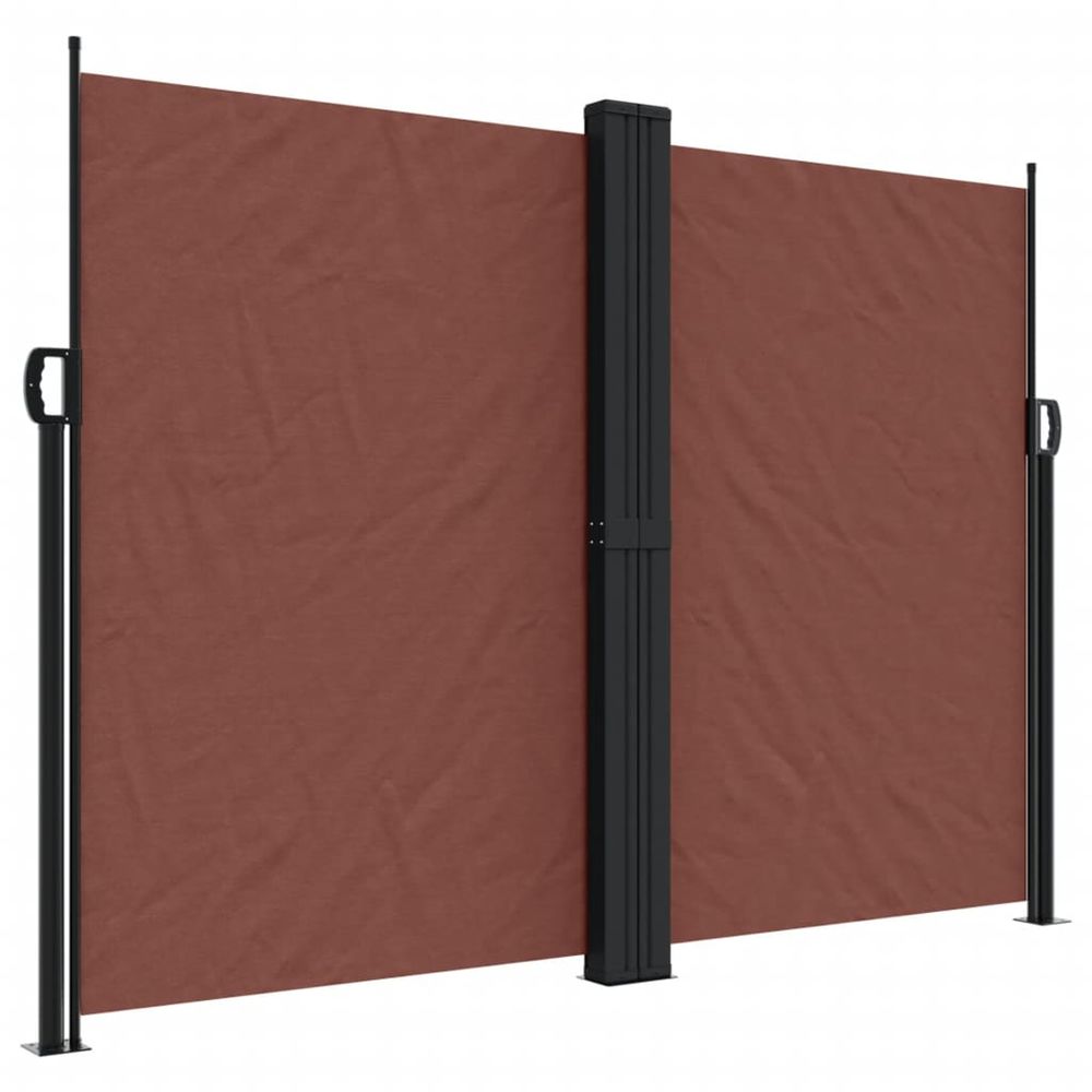 Auvent latéral rétractable marron 180x1200 cm