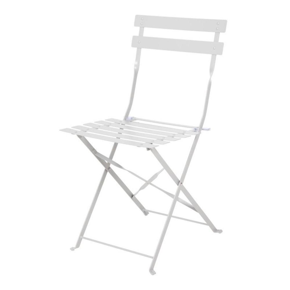 Chaise de terrasse en acier gris - lot de 2