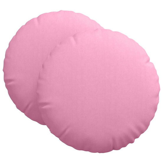 Coussins de siège 2 pcs rose ø80 x 29 cm tissu