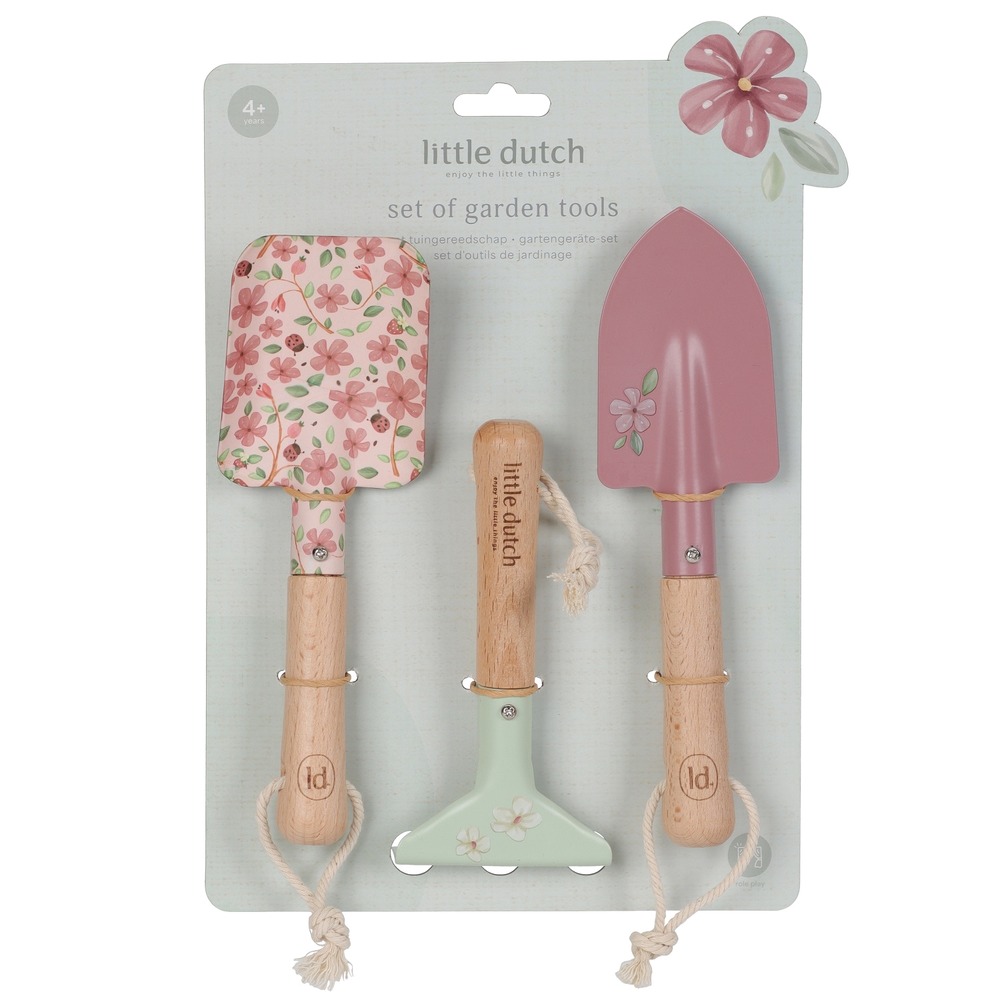 Outils de jardin rose fairy garden