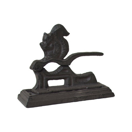 Casse noix écureuil en fonte marron 17.5 x 6 x 14cm