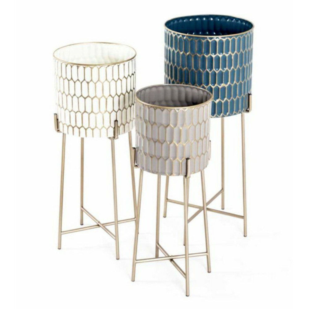 Lot de 3 caches pots déco 