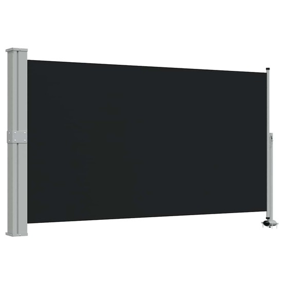Auvent latéral rétractable de patio 140 x 300 cm noir