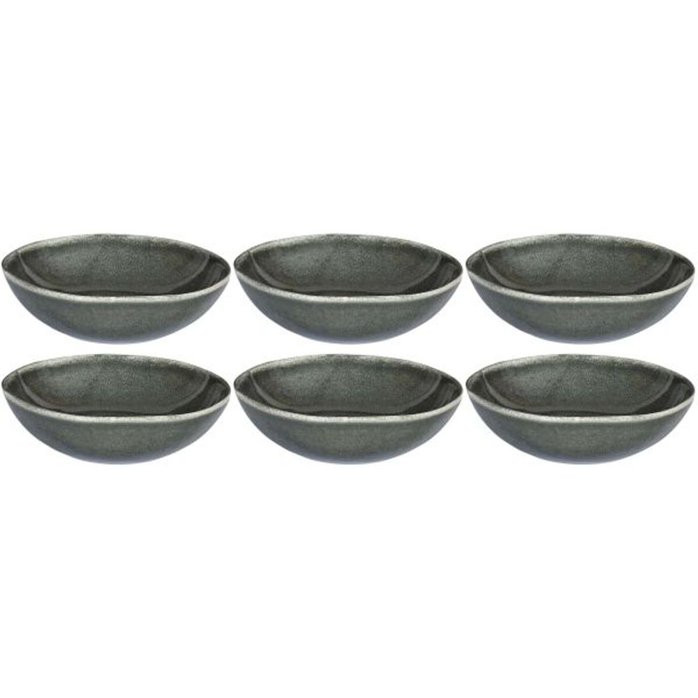 Assiette en grès vert black forest (lot de 6) assiette creuse - 19 cm