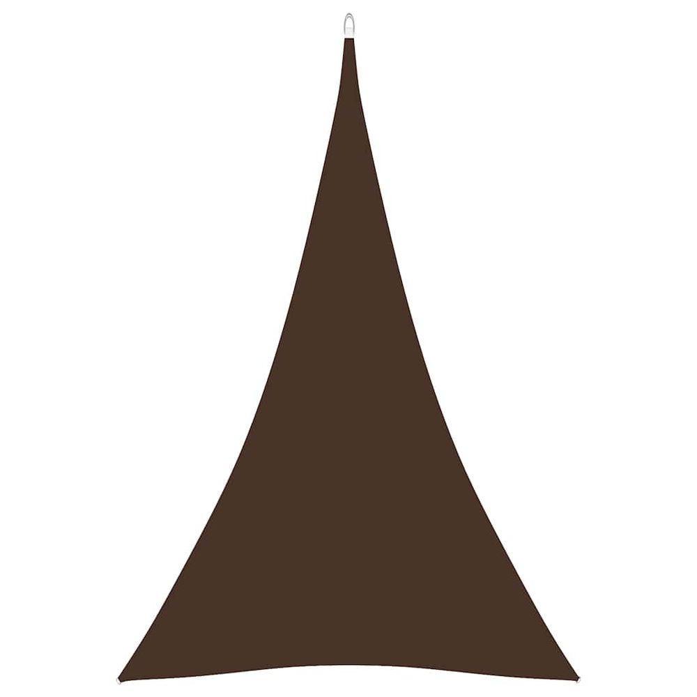 Voile de parasol tissu oxford triangulaire 4x5x5 m marron