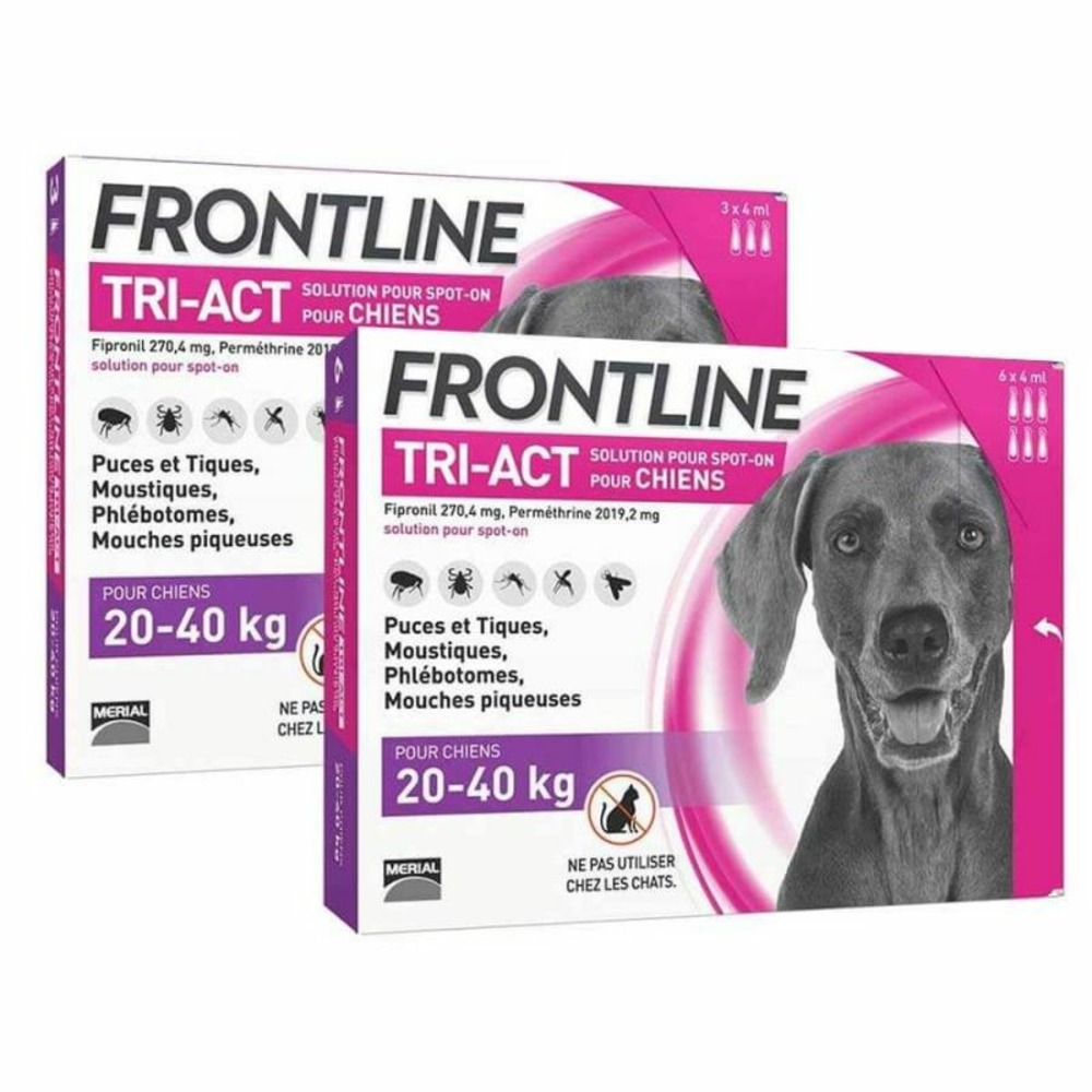 Frontline tri-act chien l (20-40 kg) - boehringer 3 pipettes