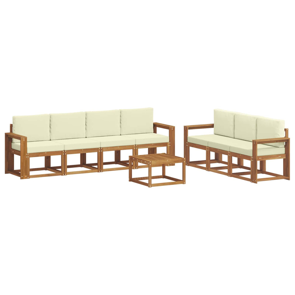 Ensemble de canapés d'extérieur 8 pcs naturel et crème