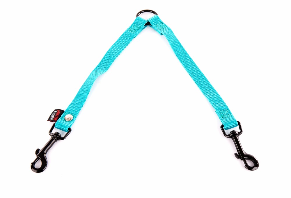 Martin sellier - accouple de laisse pour chiens en nylon martin sellier - collection nylon uni - avec mousqueton carabine