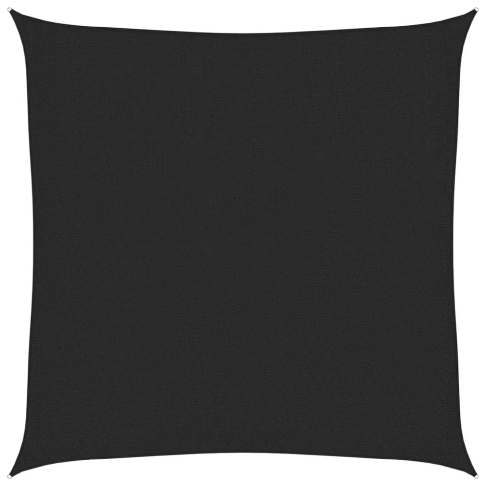 Voile d'ombrage 160 g/m² noir 3,6x3,6 m pehd