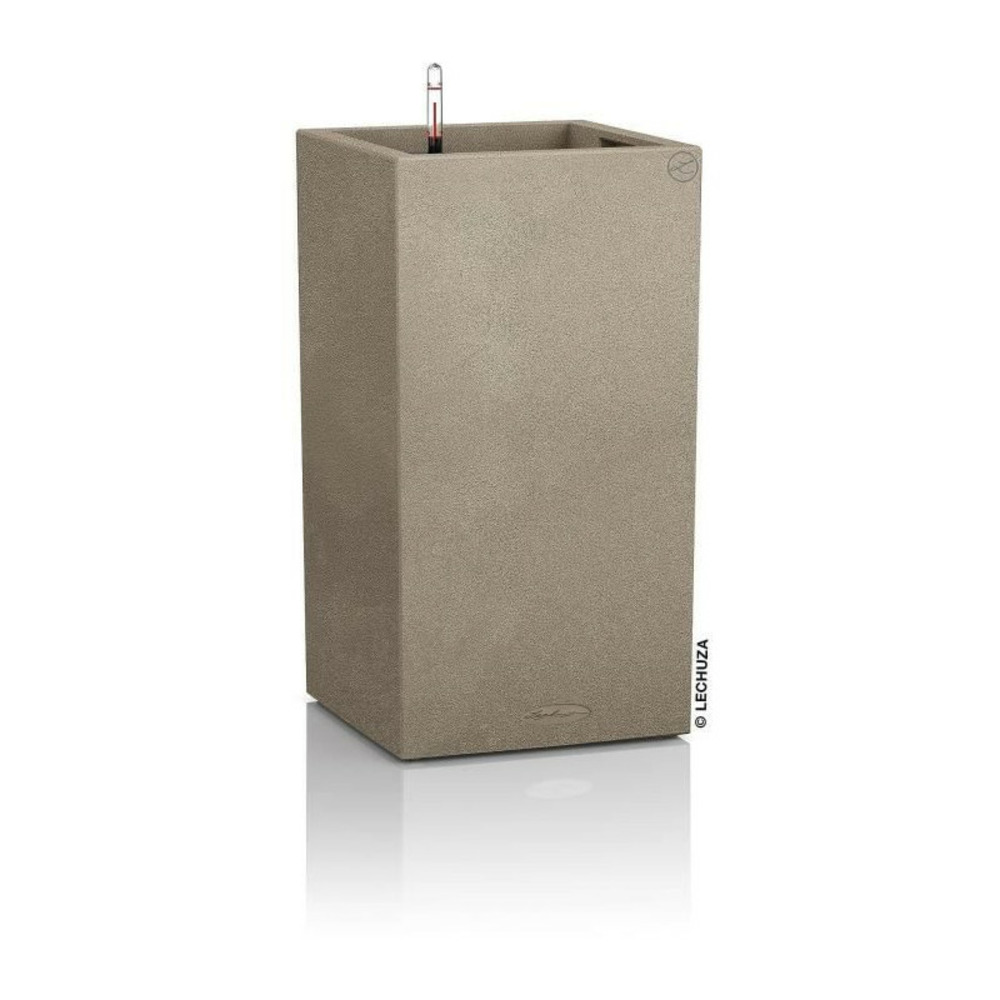 Pot de fleur lechuza canto stone colonne 40 - kit complet, beige sable