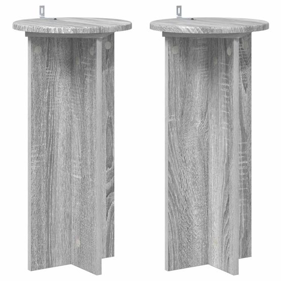 Support de plante 2 pièces sonoma gris 29,5 x 29,5 x 60 cm