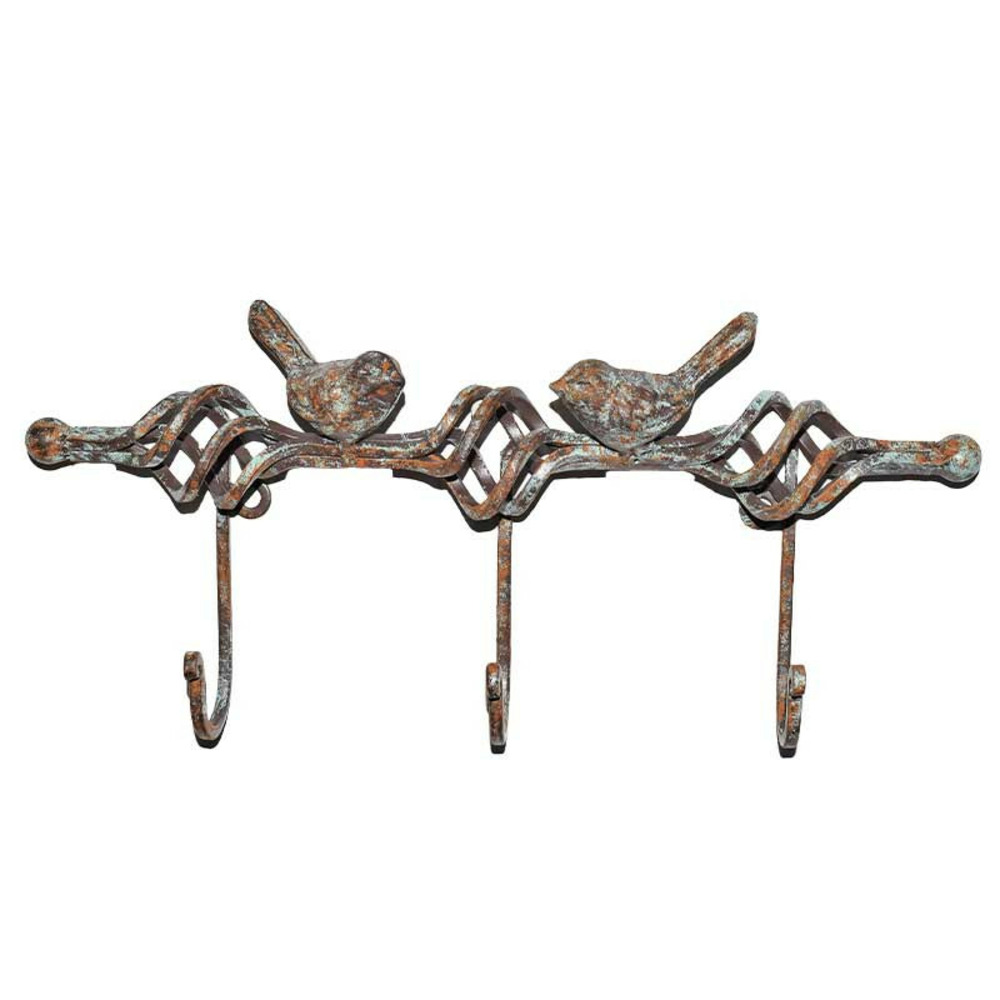 Patère 3 crochets oiseaux 28x5x13cm