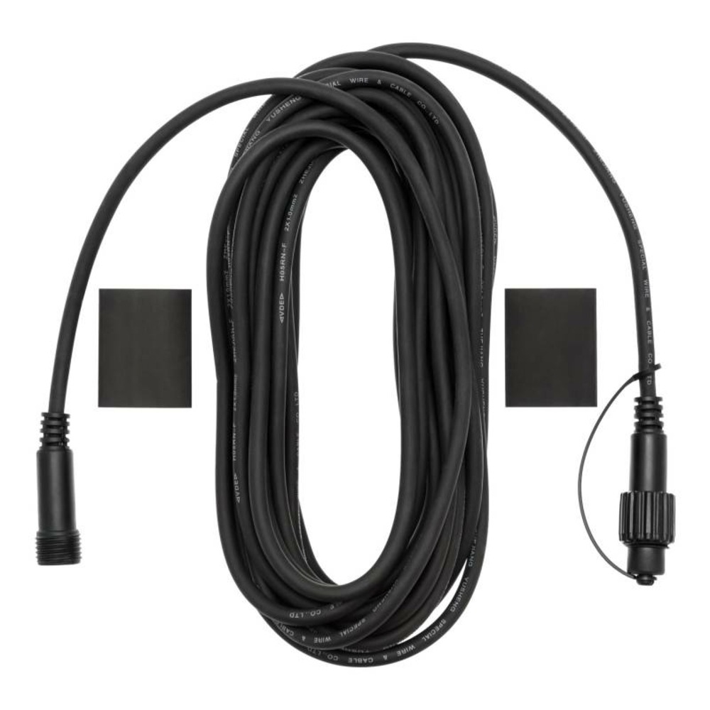 Câble rallonge 10m noir 230v pour guirlande 230v ip67 professionnelle lotti