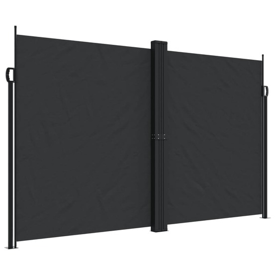Auvent latéral rétractable noir 200x1200 cm