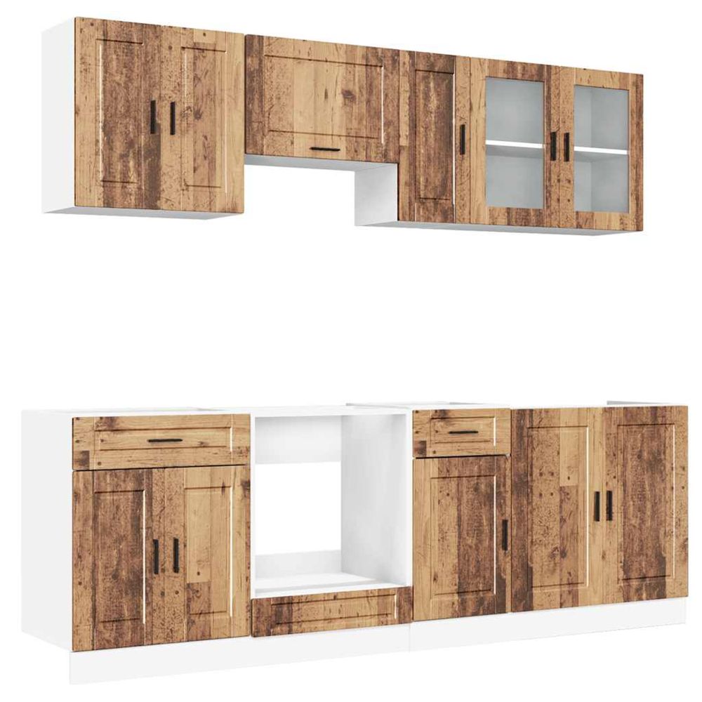 Ensemble d'armoires de cuisine 8 pcs kalmar bois d'ingénierie