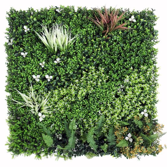 Mur végétal synthétique - prairie - intérieur et extérieur - 1 m x 1 m