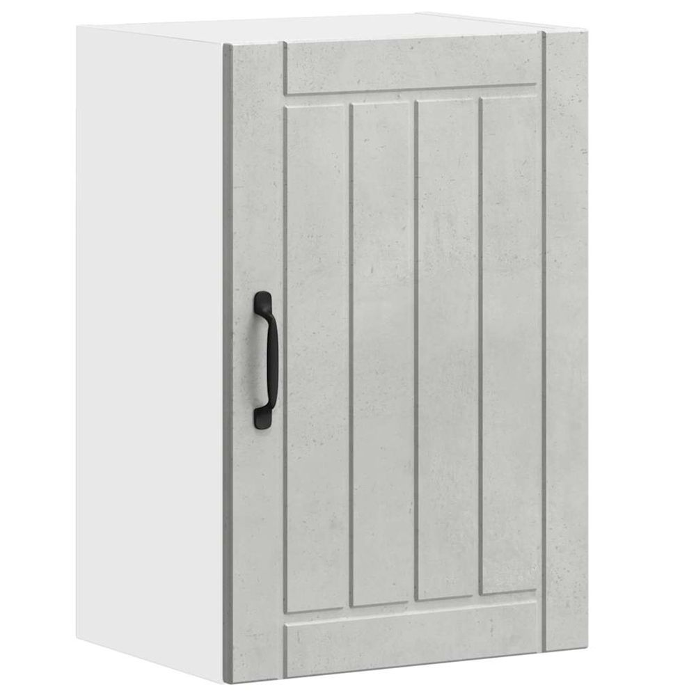 Armoire murale de cuisine lucca gris béton bois ingénierie