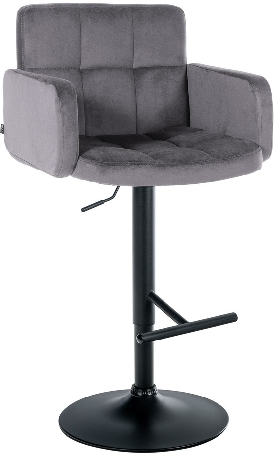 Tabouret de bar los angeles velours noir